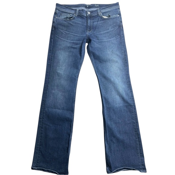 7 For All Mankind Women’s Size 34 Flynt Bootcut Jeans Medium Wash Denim - Picture 1 of 6